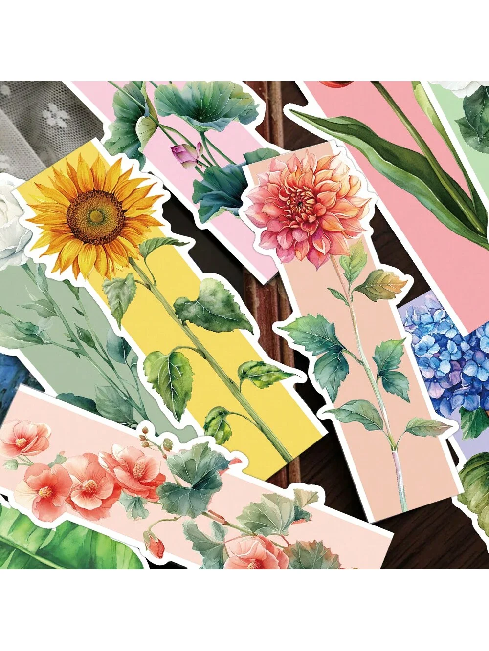 Flower Bookmarks Reading Page Markings Decoration Reading Book Markings Plant Flower DIY 30pcs floral painting bookmark bookmarks stationery supplies retro flower bookmark