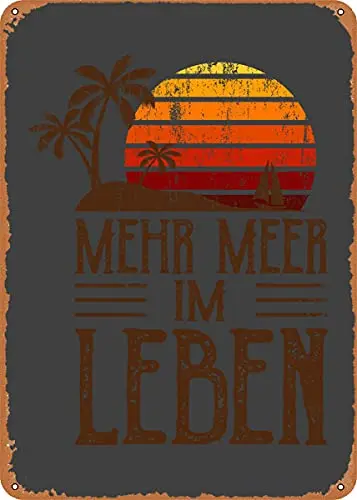 

Больше морепродуктов в жизни, подходящий винтажный вид, металлический знак, художественные принты, ретро подарок 8x12 дюймов