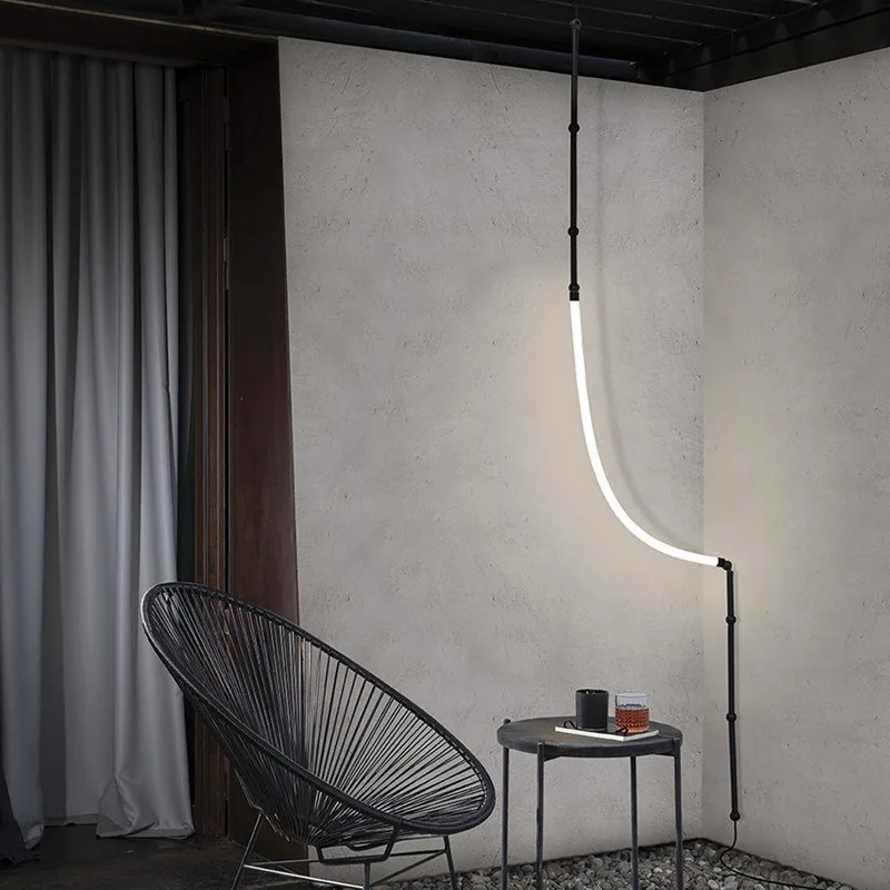 Moderní severská ital design duplexní spojení penthouse měkké přívěsek lehký minimalistické linky  strop  žití restaurace suspenze