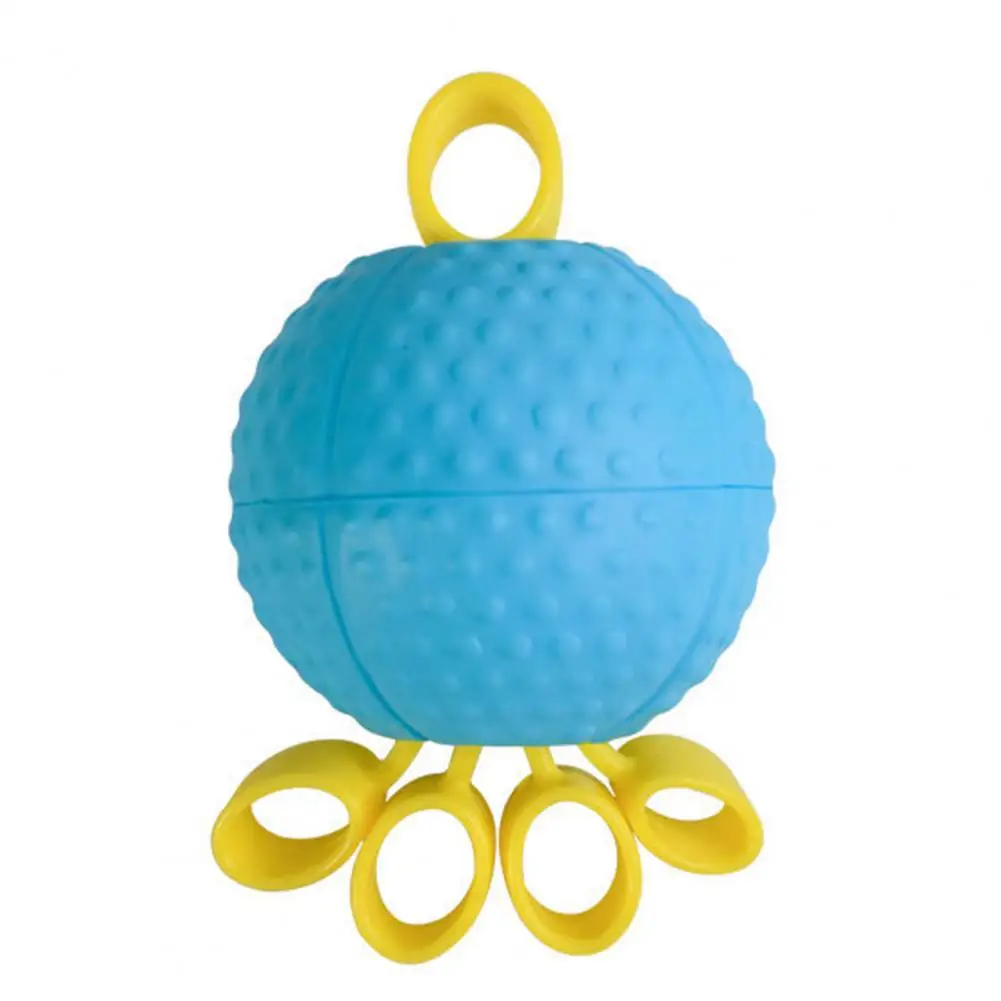 Hand Strengthener Grip Trainer Ball with Elastic Silicone Finger Cot Rehabilitation Training Exercise