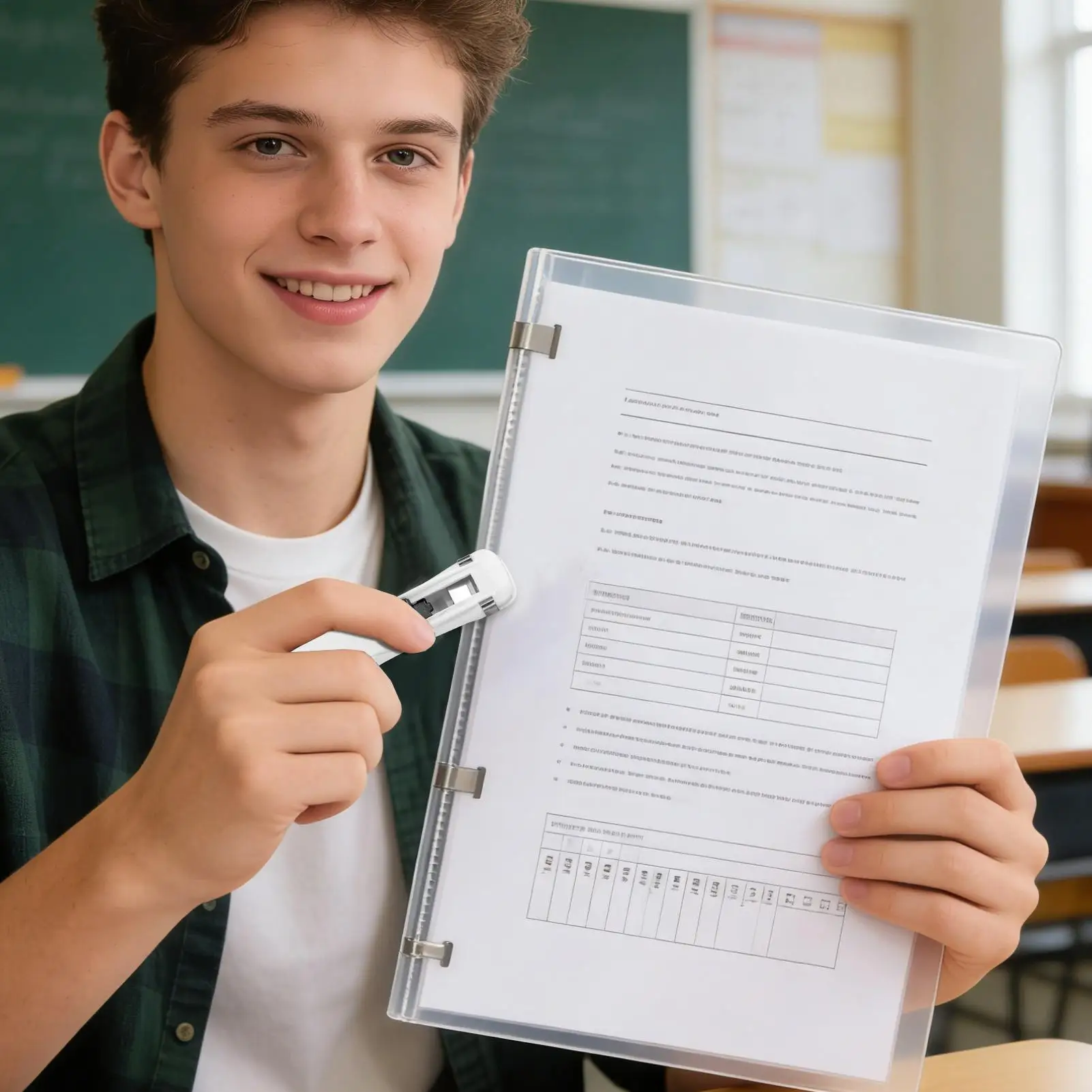 바인더 클립 스테이플러 휴대용 문서 바인딩 클램프 디스펜서 가정 학교 교실 데스크탑 용지용 바인더 클립 디스펜서