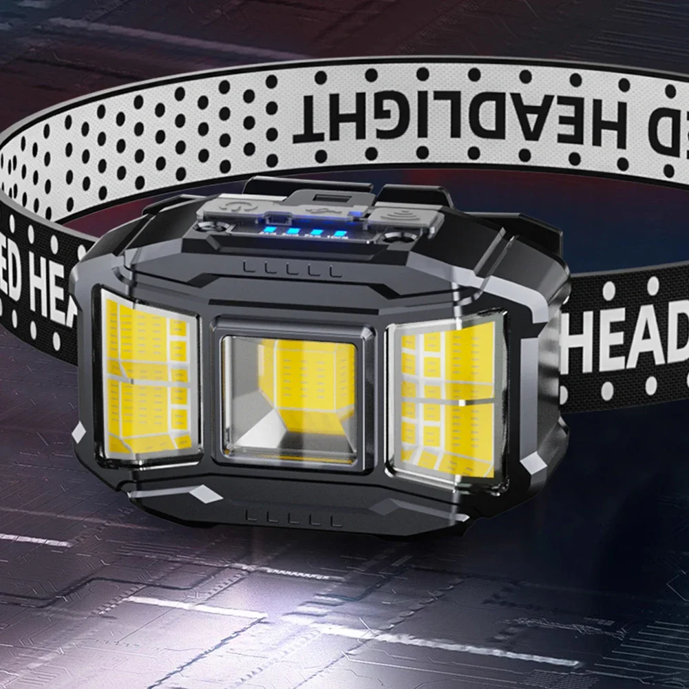 Waterproof COB LED Headlamp USB Charging for Outdoor Night Fishing