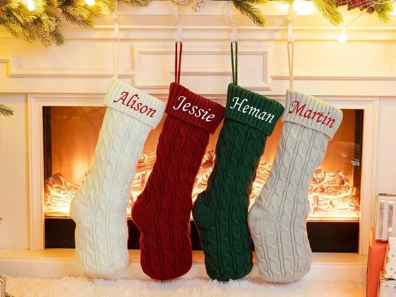 6 Stuks Kerstsokken Gepersonaliseerde Kerstsokken 18 Inch Grote