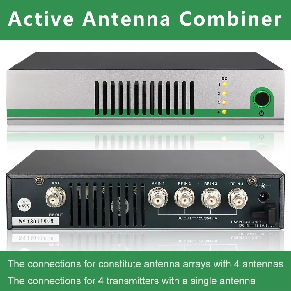 Happymusic AC3/AC10/AC8 Active Antenna Combiner Kit UHF 470-900MHZ Antenna Combiners Splitter for In-Ear Monitoring System