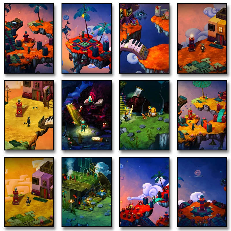 DIYOilPaintingByNumbersGameStyleFantasyWorldHandpaintedArt