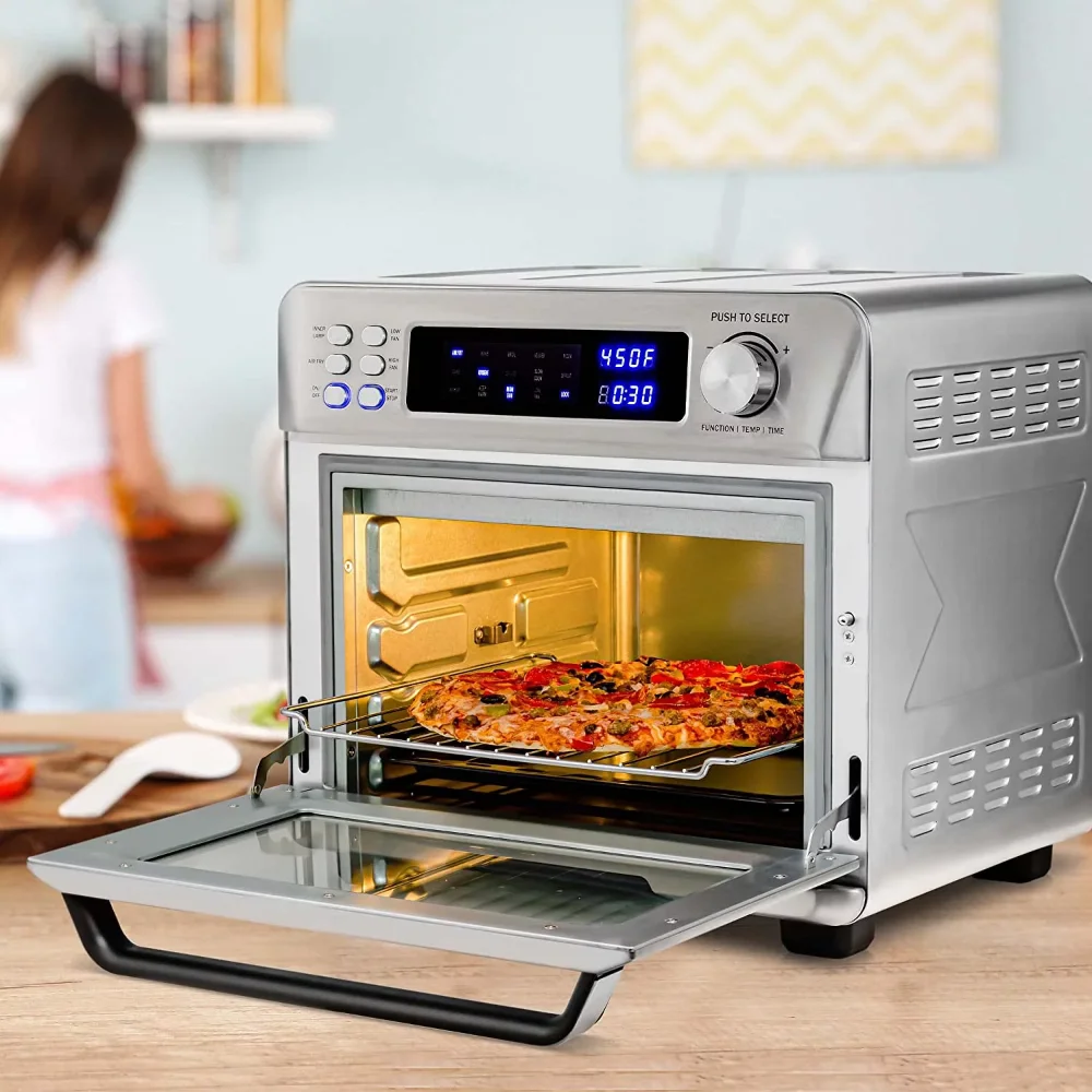 Air Fryer 26 QT Toaster Oven, 24 in 1 Large Convection Air Fryer Oven with  100 Recipes, 1700W