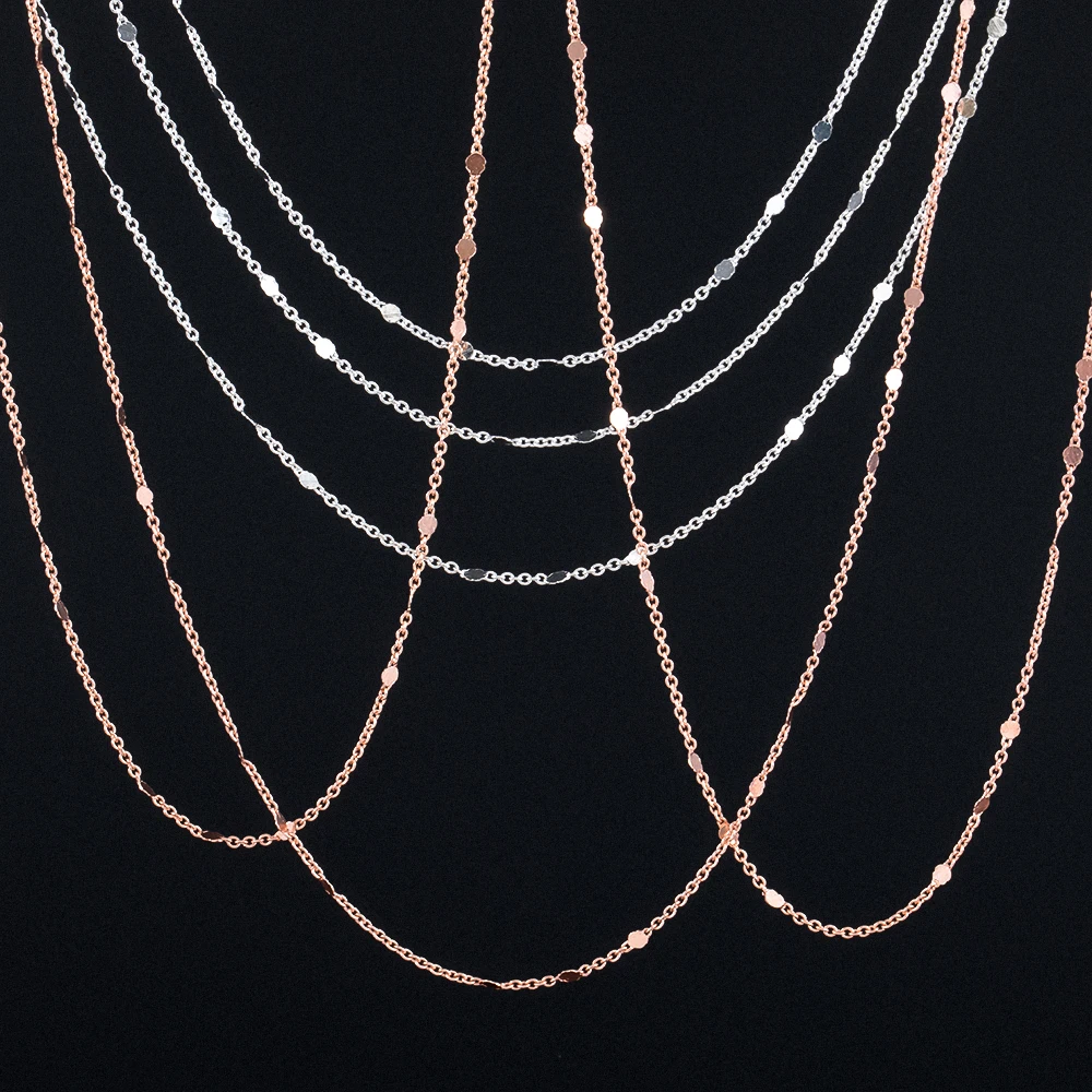 10 Meter, 2 Meter, 1 Meter, modische Paillettenkette für Armbänder, Halsketten, Kupferketten, Schmuckherstellung, Komponenten, Basteln, DIY-Ergebnisse – Detail 4