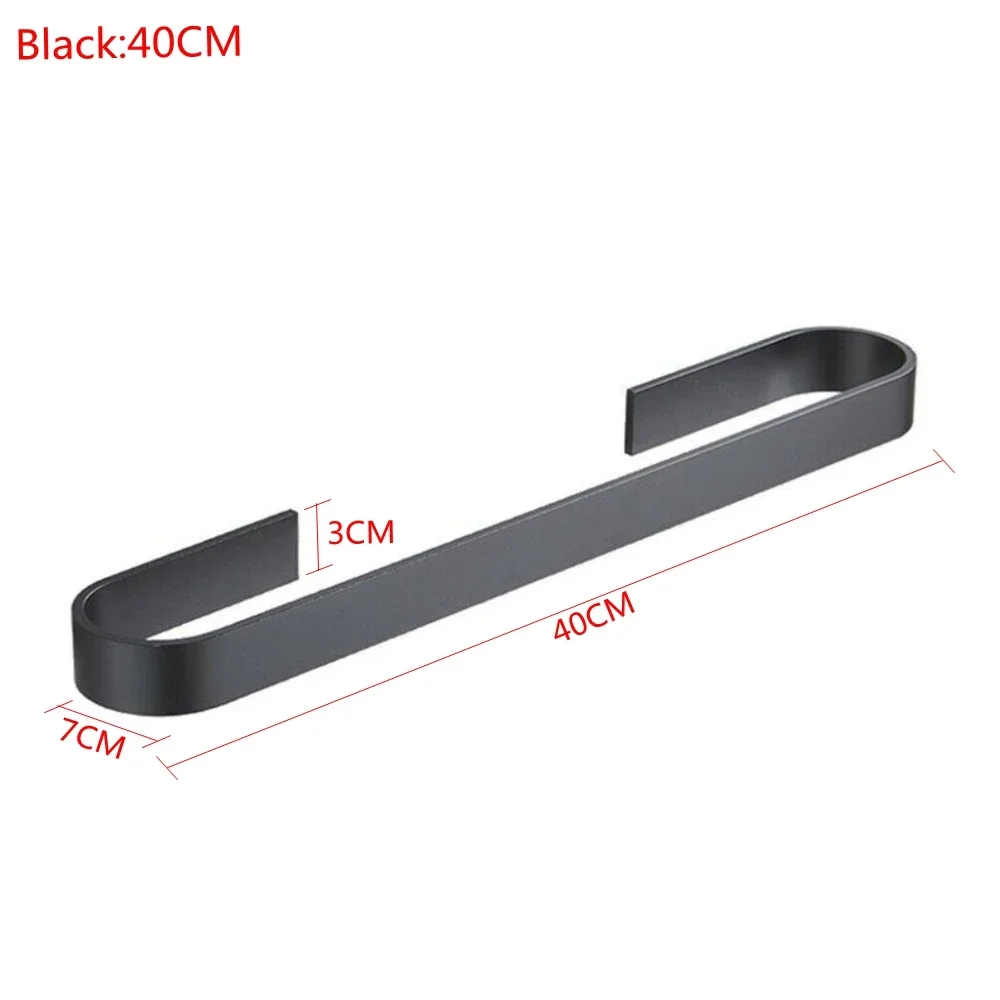 Space Aluminum Alloy Towel Holder Wall Mounted Towel Holder Towel Storage Shelf 6
