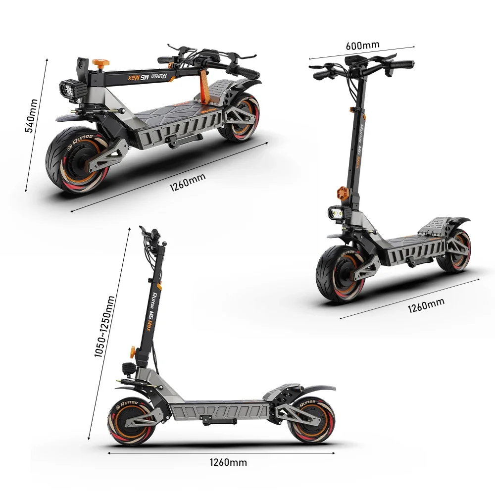 Ruitu M6 Max 3000w dual motor adult off-road fast electric scooter 52v 21ah battery 11-inch foldable scooter