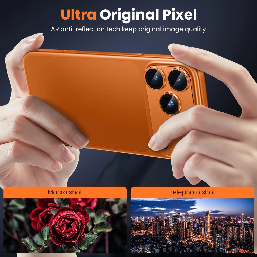 Premium Metal Tempered Glass Camera Protector with AR Function - 3 Pack