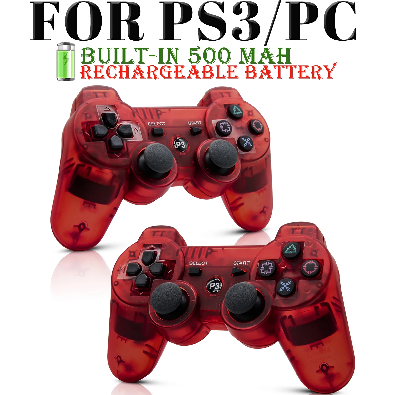 Powerextra PS3 Manette 2 Pack sans Fil Bluetooth Manette PS3 Haute