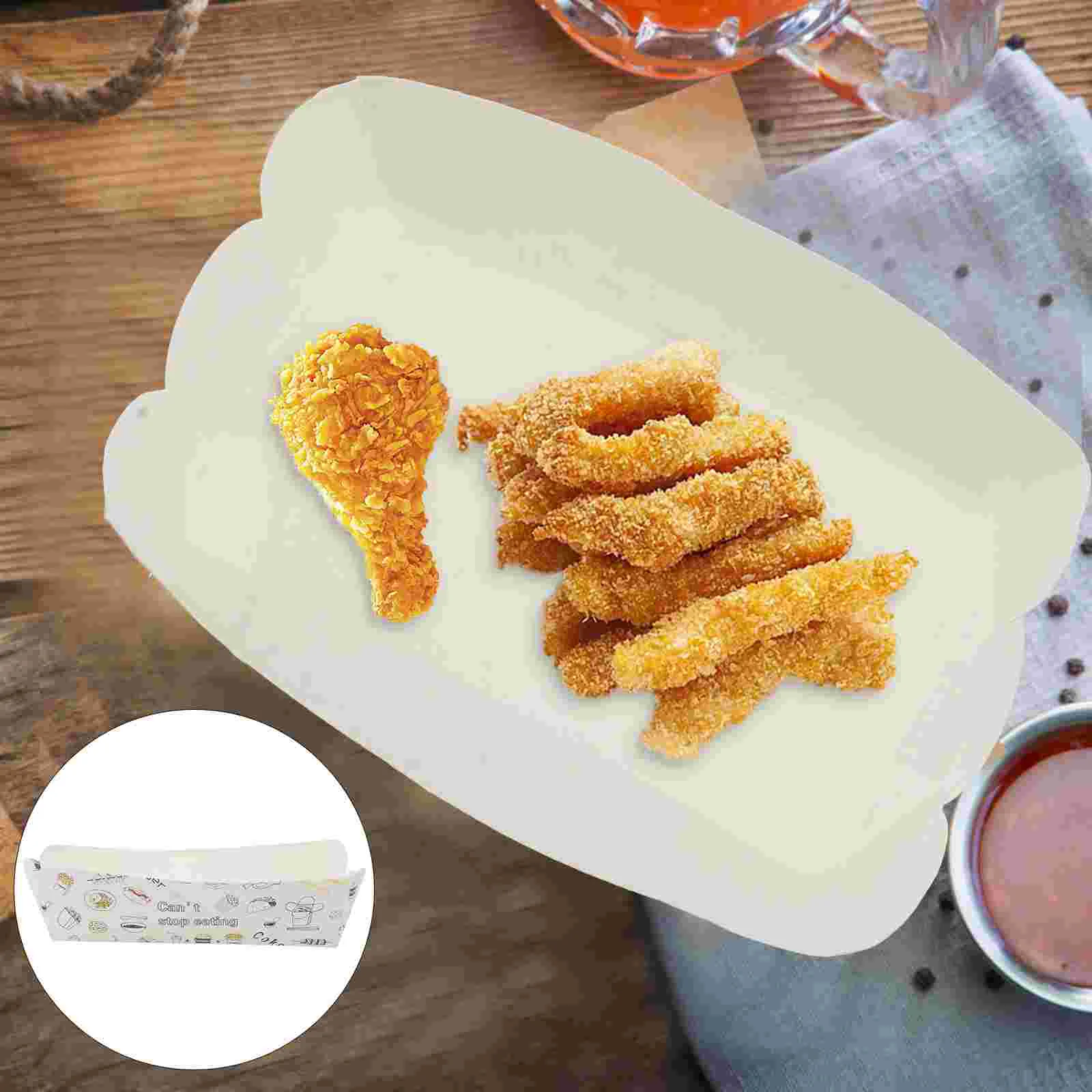 100 Pcs Snack Carton Wrapping Container Boxes Popcorn Containers Food Trays Packing