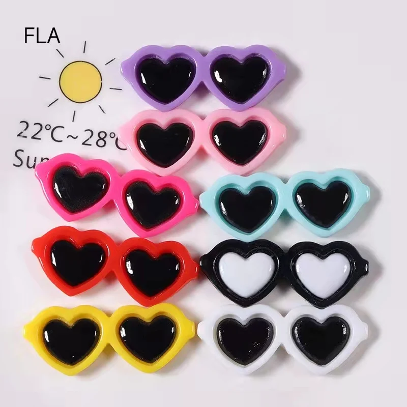 

10pcs Resin Sun and Glasses Charms Pendants For Earrings Key Chains Fashion Jewelry Decor DIY Phone Accessories Decoration