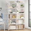 Portable Children's Sundries Shelf Multi-layer Simple Assembled Bookshelf Easy To Assemble Closet Storage Cabinet Save Space 4