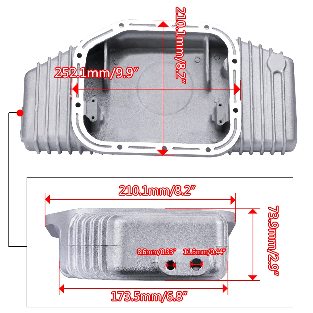 LIZHI-High Capacity Cast Aluminium Baffled Oil Sump Pan Upgrade For 89-02 Nissan SR20 SR20DET S13 S14 S15 Silvia 240SX 180SX oil drain pan