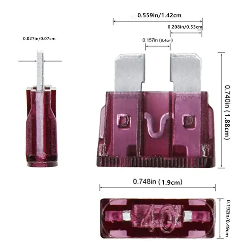 Automotive Fuse Set 100 Pcs 10 Specifications 2A 3A 5A 7.5A 10A 15A 20A 25A 30A 35A Car Fuse Set Lgniter Headlight Insure Insert