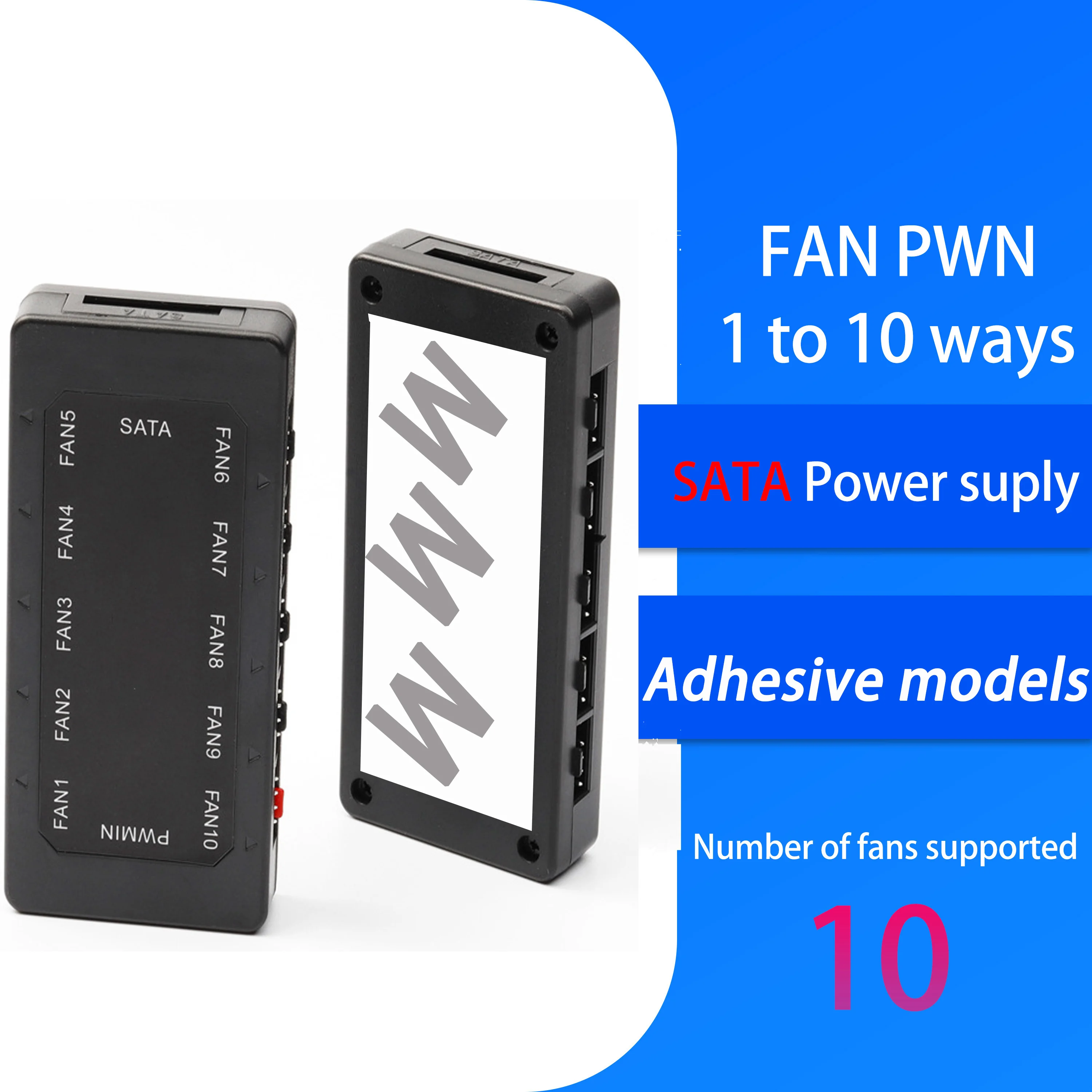 HuaLiSiJi Fan Splitter 4 Pin, HUB Ventiladores PC Control PWM Fan