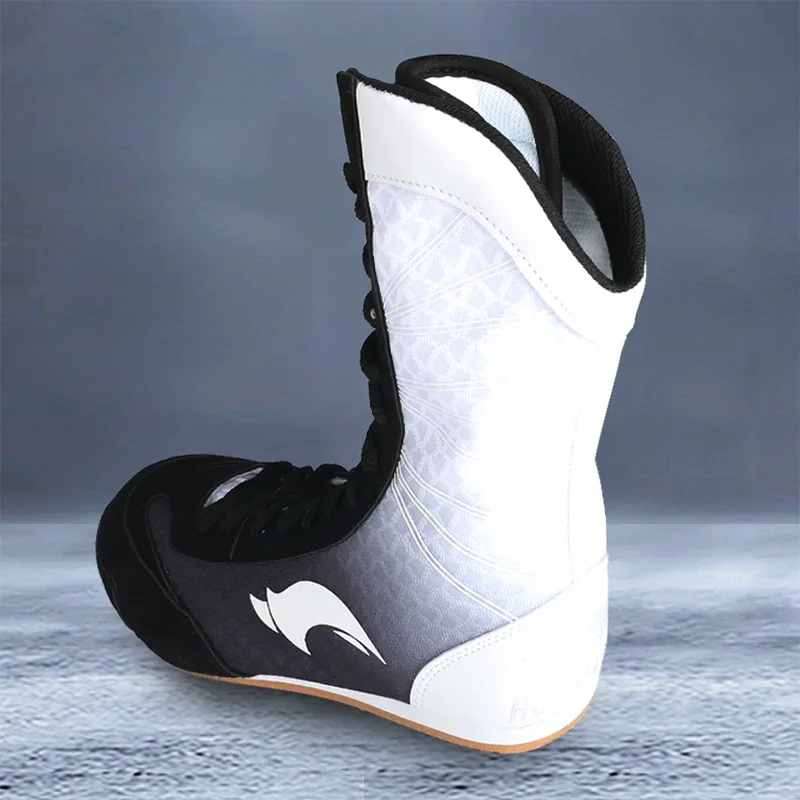 Professional Boxing Wrestling Shoes Rubber Outsole Breathable Combat Sneakers Lace-up training fighting boots Plus Size 35-46