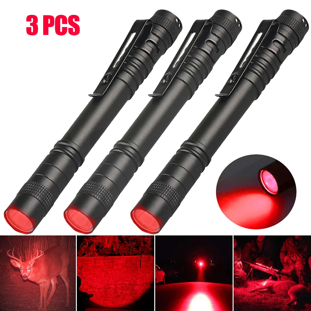 Compact Multi-Light Pen Torch with Clip for Stain and Detection Purposes