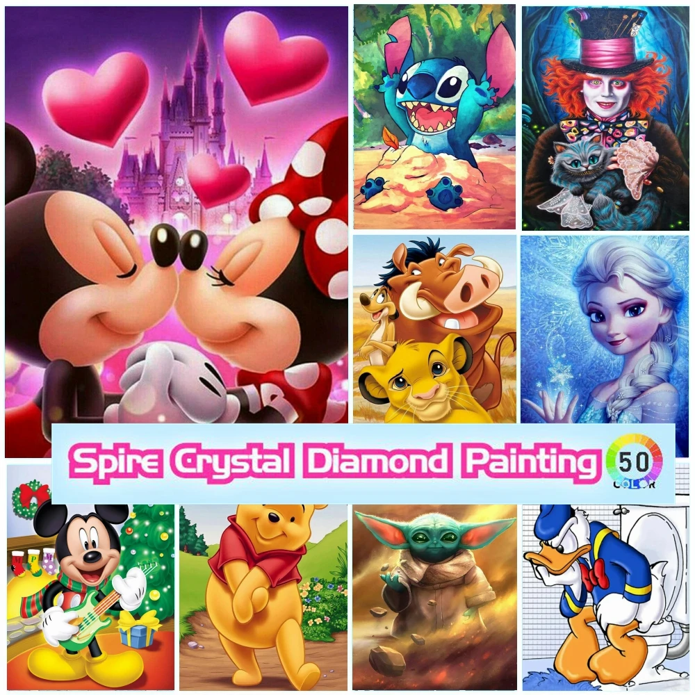 

Disney Stitch Crystal Diamond Painting Kits Embroidery Mickey Mouse Cartoon Olaf Mosaic Home Decor New Arrivals Handicrafts Gift