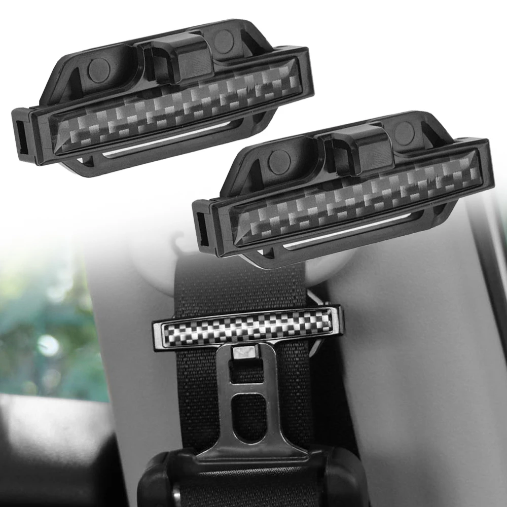 2pcs Universal Car Seatbelt Decorative Clip Car Seat Belt Limiter Retainer Safety Belt Stopper Auto Interior Accessories