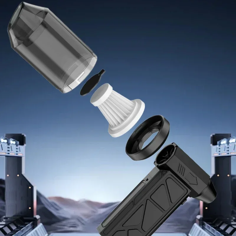 Type-C Violent Fan 130000RPM Powerful Vacuum Dust Cleaner Fast Charging Strong Winds 53m/s Brushless Turbo Jet Blower 5