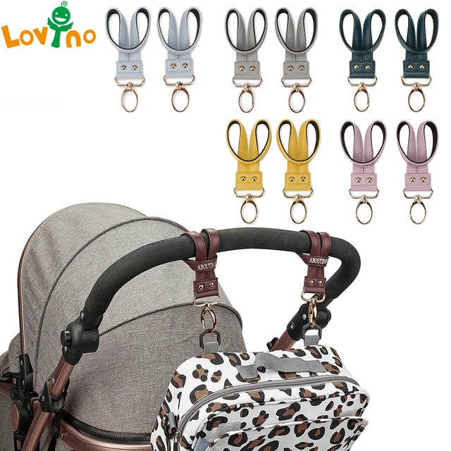 Neue PU Leder Baby Kinderwagen Haken Pram Fahrrad Zubehör Windel Tasche  Halter Neugeborenen Warenkorb 360 Grad Drehbare Häkeln Organizer -  AliExpress