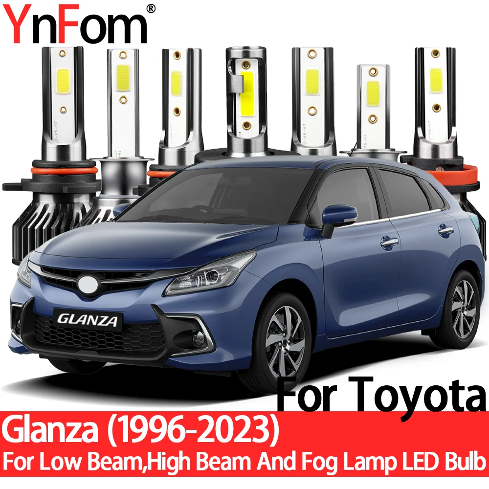 YnFom для Toyota glina 1996-2023 специальный LED набор ламп для передних фар ближнего света, дальнего света, противотуманных фар, автомобильные аксессуары