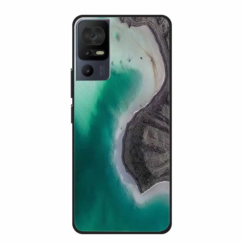 Luxury Silicone Protective Soft Phone Case with Marble Art Design in Vibrant Colors