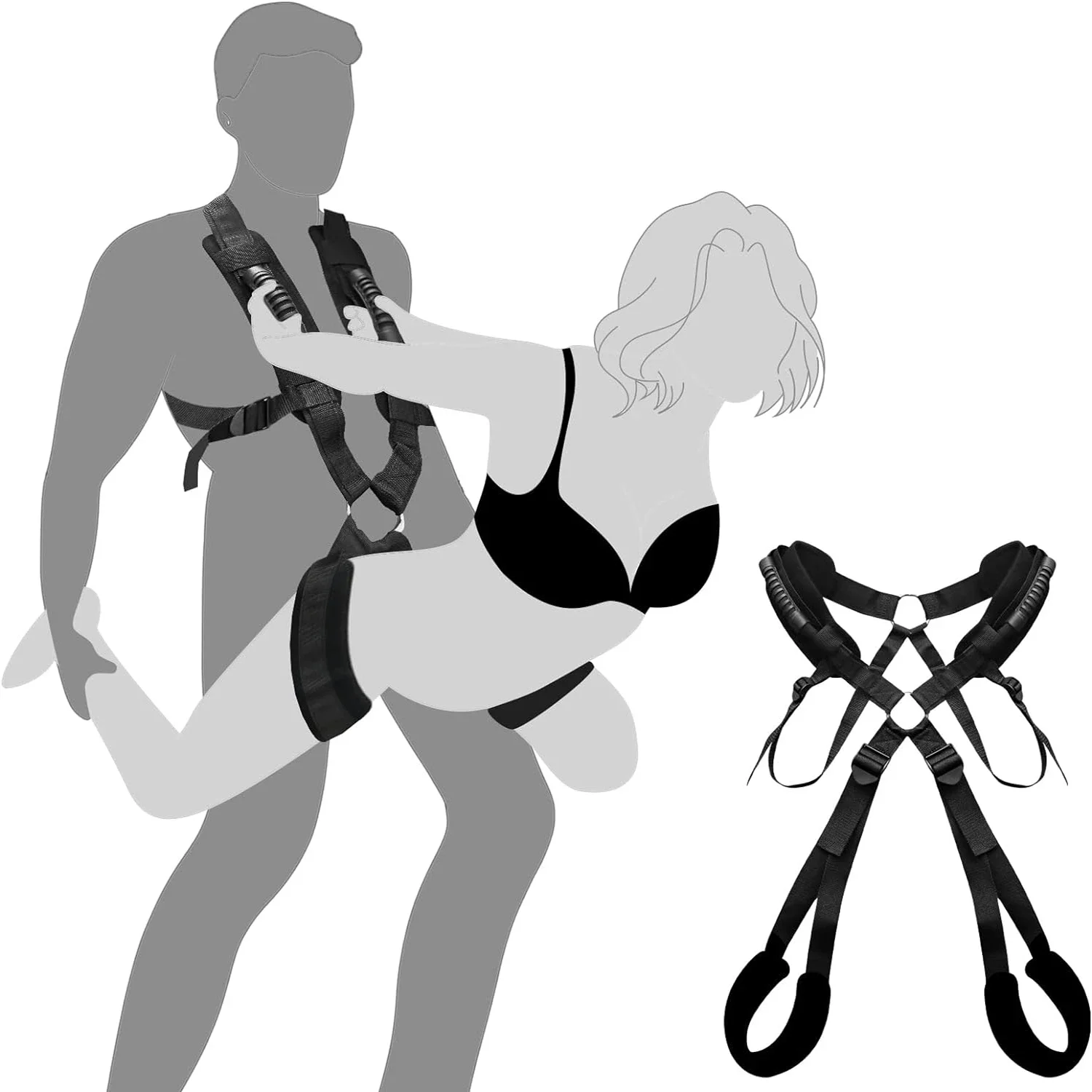 Binding Couple Love Strap Adjustable Strap Adult Sex Toy Soft Plush Pad Sexual Restraint Toy Sex Sling