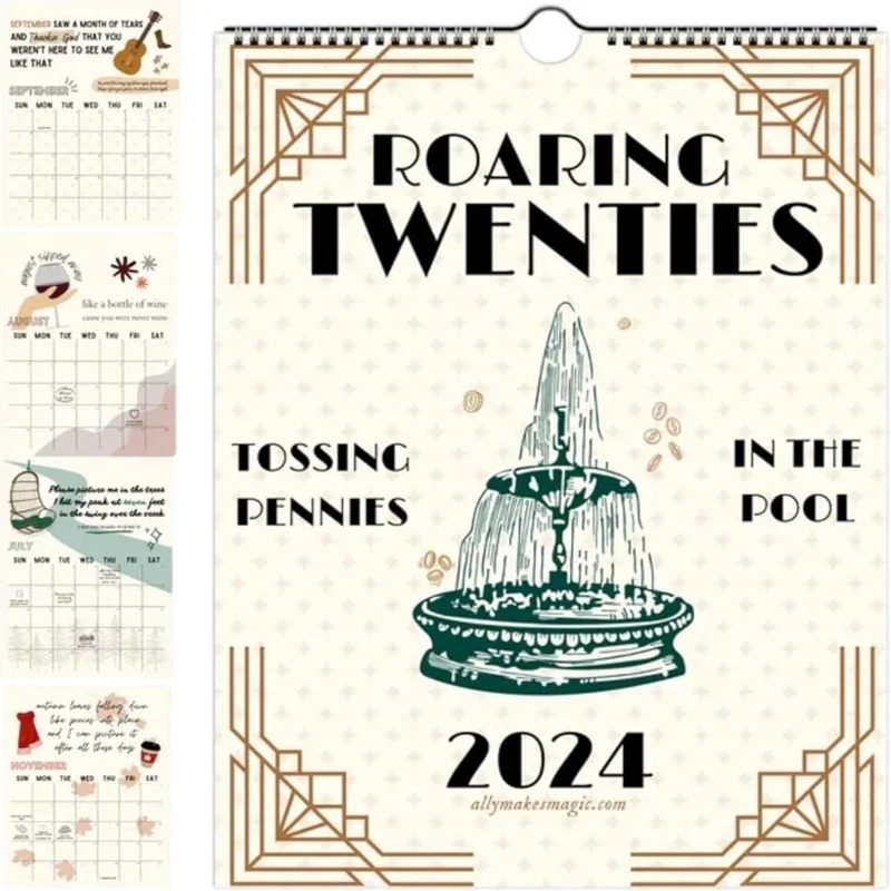 2024 Roaring Twenties Calendar Wall Decor Jan 2024 - Dec 2024 12 Monthly  Calendar Planner Funny Calendar Gag Gifts - AliExpress