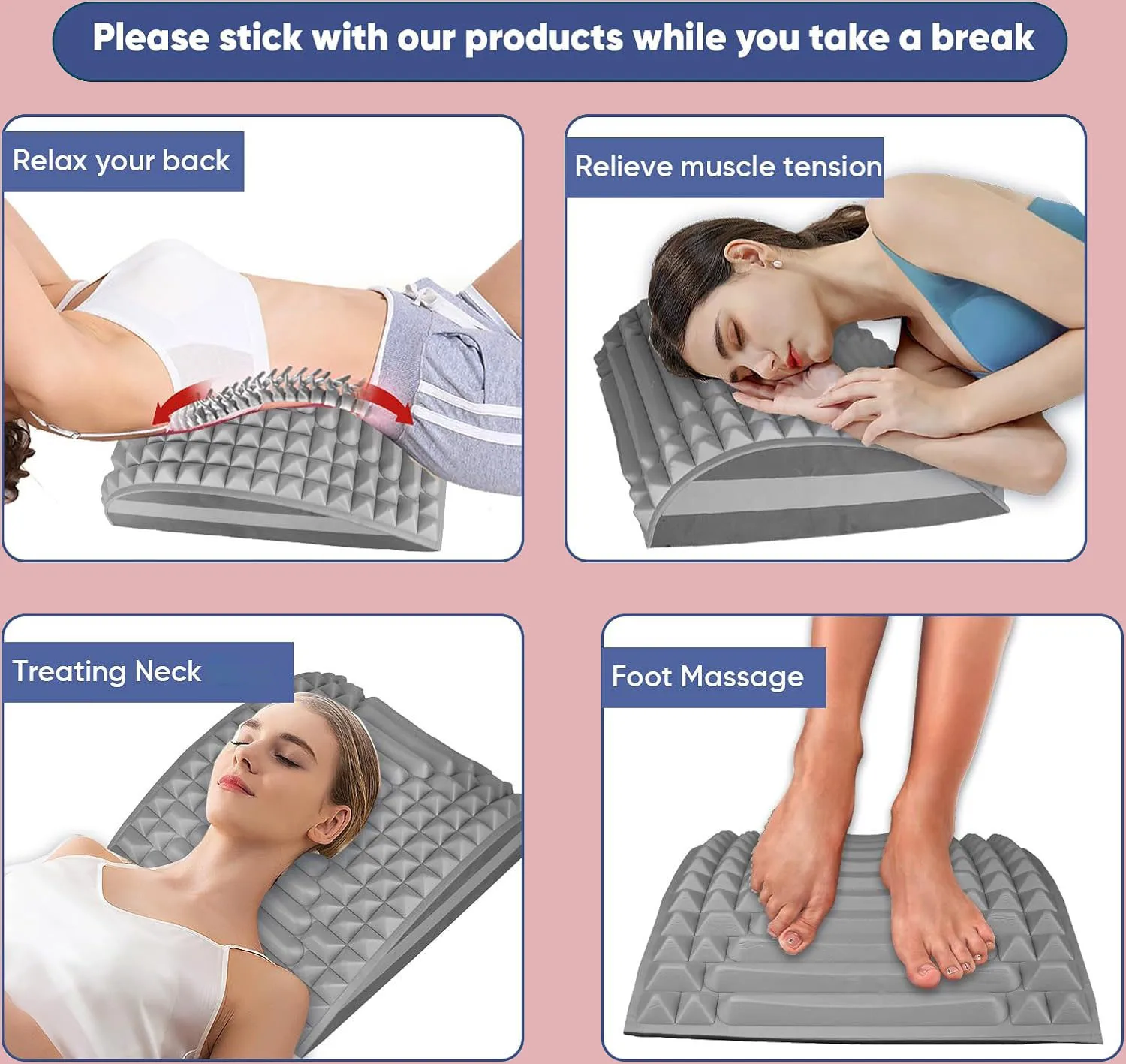 Back Relief Pillow Pad Treatment Stretcher Chronic Lumbar Support Herniated Disc Posture Corrector Pillow Cushion Brace Home Gym