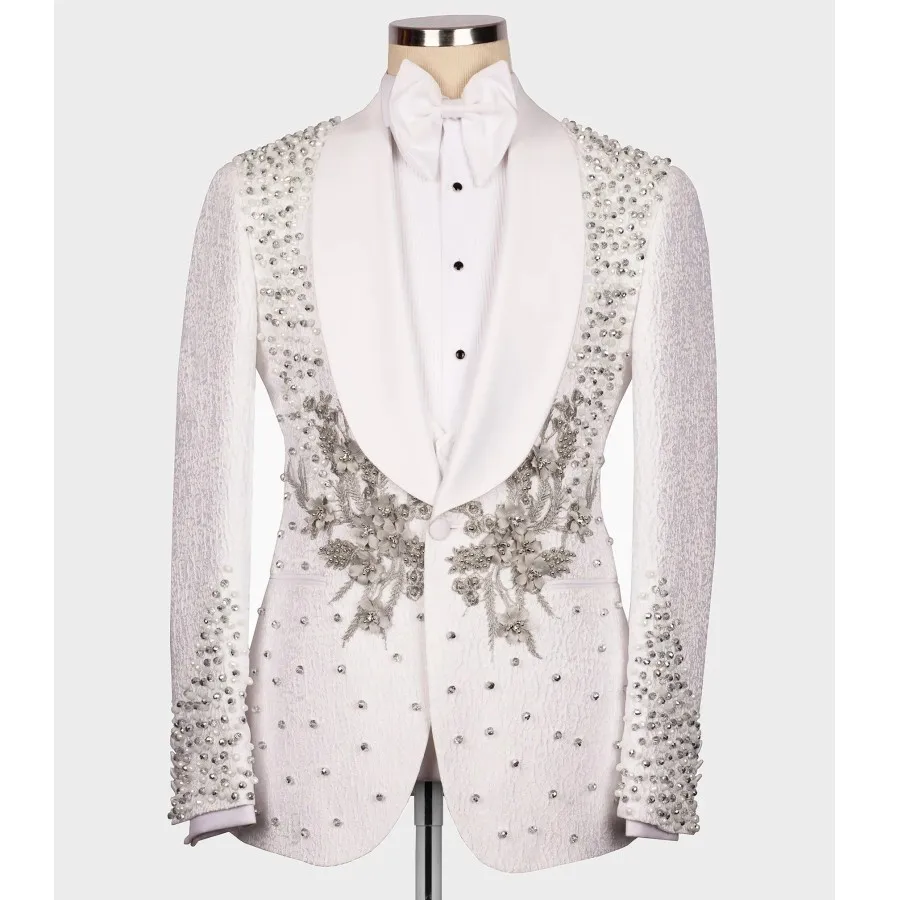 Men’s Ivory Cream Off White  Pleated Tuxedo Dress Shirt | French Cuff Formal Wedding Shirt