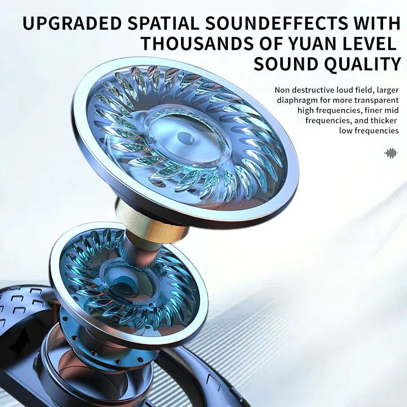Open Wireless Headset Bluetooth 5.4 180° Rotation Adjustable Left Right Ear Universal Earphone Mic Sport Business Music Ear-Hook 5