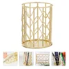 Premium Multipurpose Pen Holder Rose Gold Iron Wire Desktop Storage Box for Pens Makeup Brushes and More 5