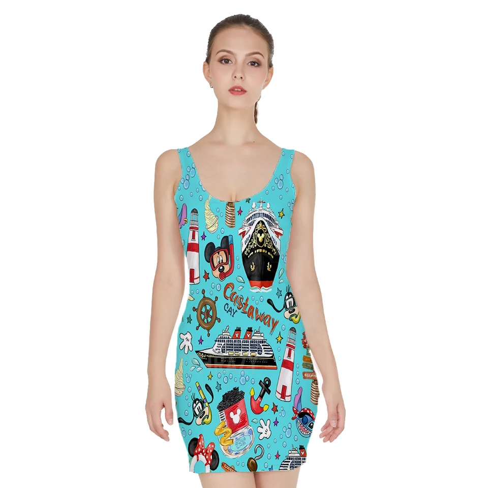 Disney Cruise Sexy Dress Women's Short Sleeve Dress Mickey Cruise Dress  Disneyland Mickey And Friends Beach Dress Casual Dress - AliExpress  200000345