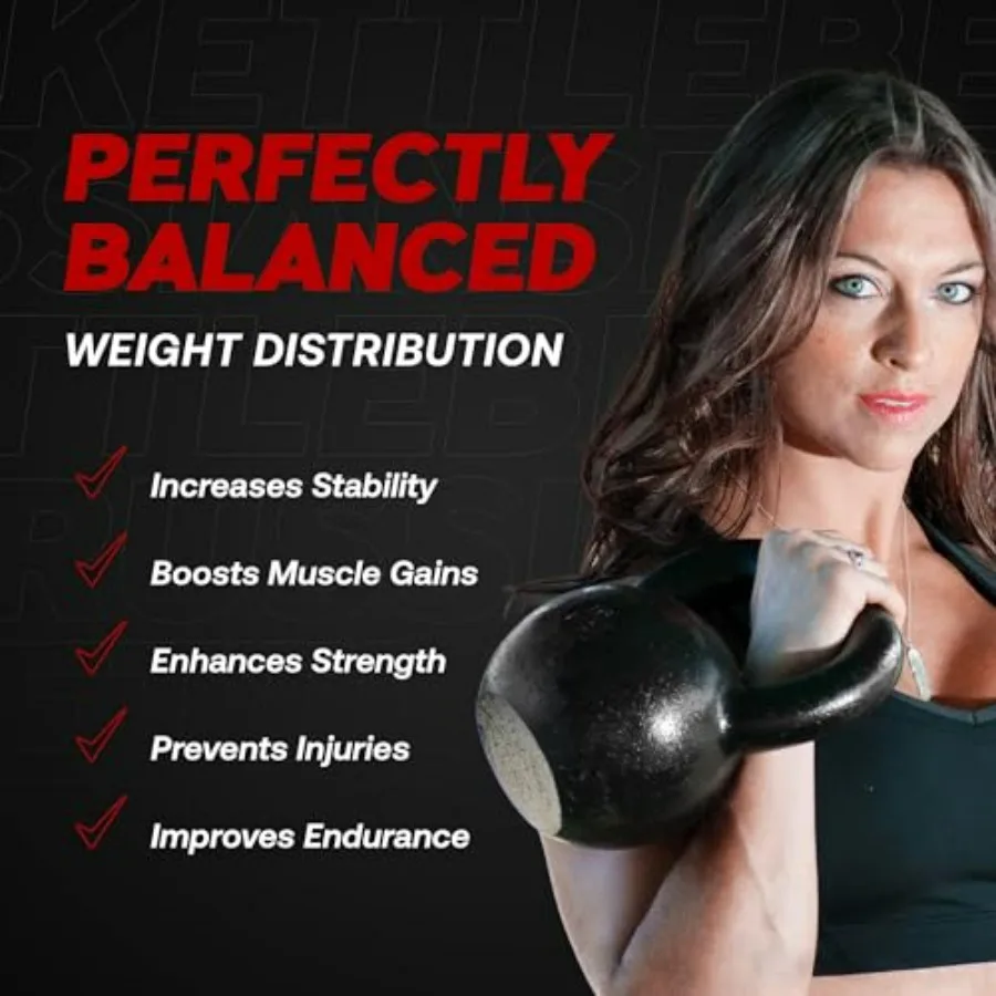 48 lbs Russian Kettlebell Sets, Kettle Bell with Comfortable Grip for Strength Training, Kettle Bells for Safe Cardio at Home, E