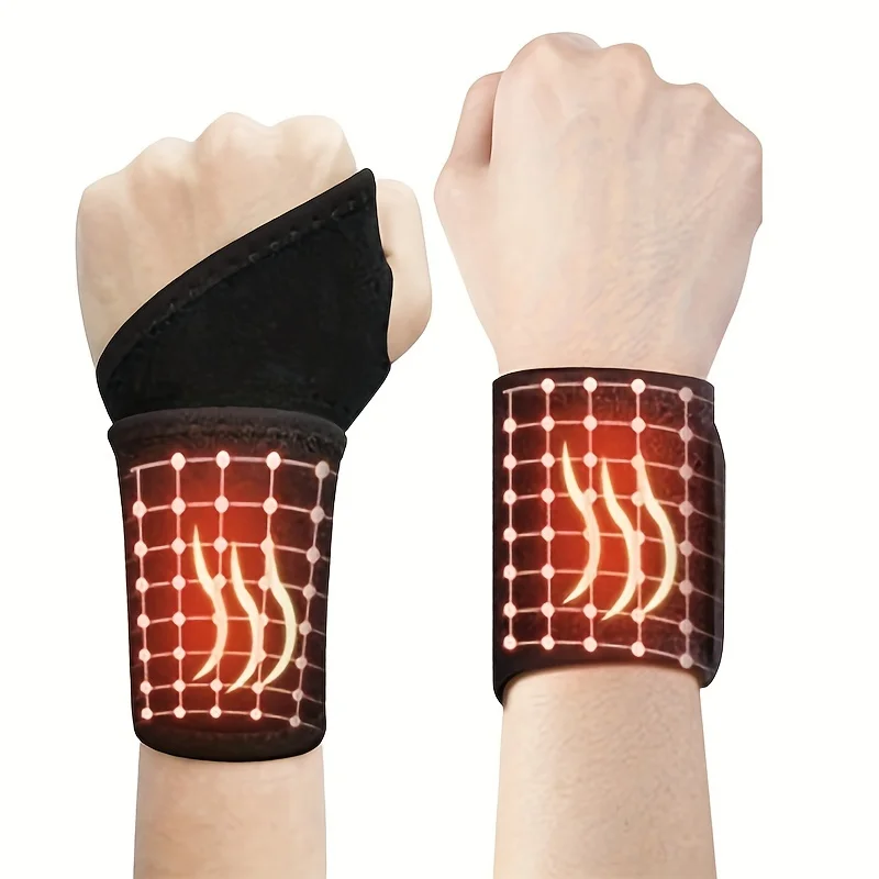 1Pair Comfort-Fit Wrist Supports, Adjustable Warmth for Weights 40-70kg-Enhanced Stability & Muscle Recovery for Sports & Dai