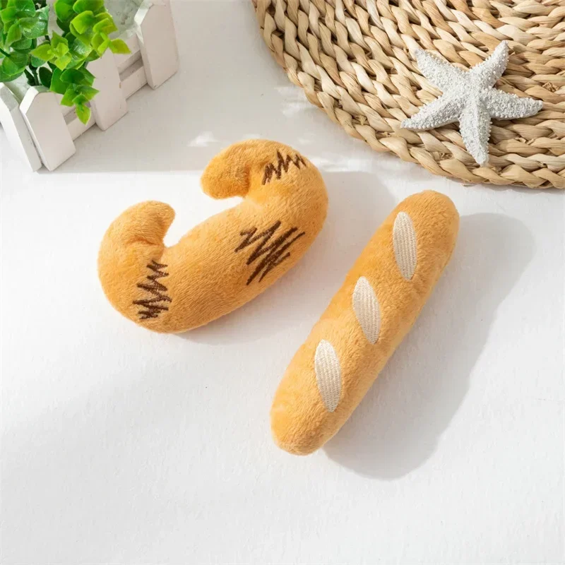 

Симпатичная плюшевая пищалка в форме хлеба, игрушки для собак, мягкая игрушка для щенка, плюшевая игрушка для обучения щенка, игрушка для кошек, домашних животных, жевательная игрушка, товары для домашних животных