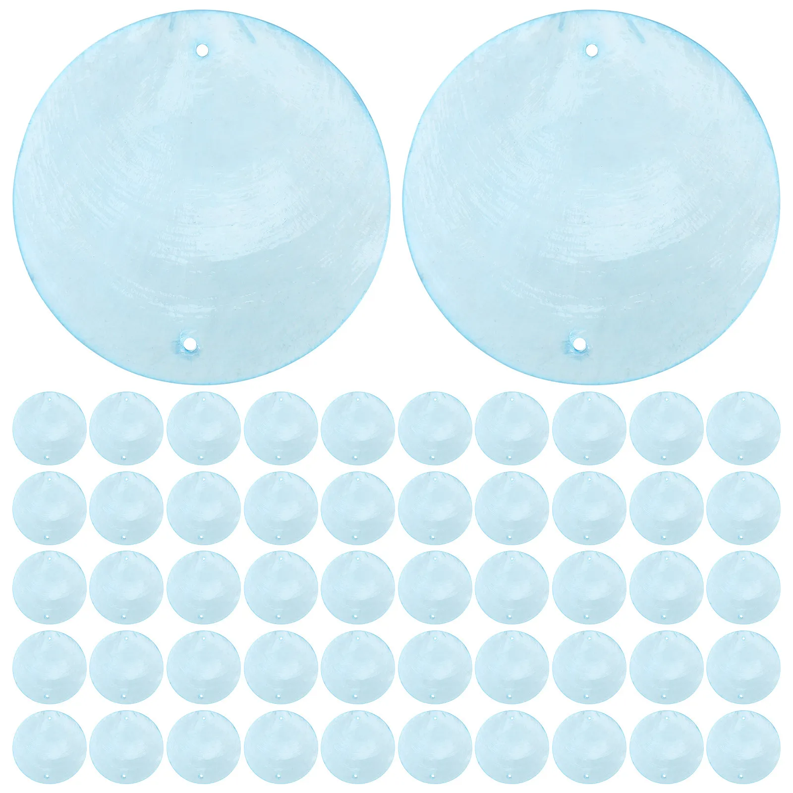 Shell 100pcs 100Pcs Round Shells Pieces Natural Flat Shell Pendants Smooth DIY Craft ...