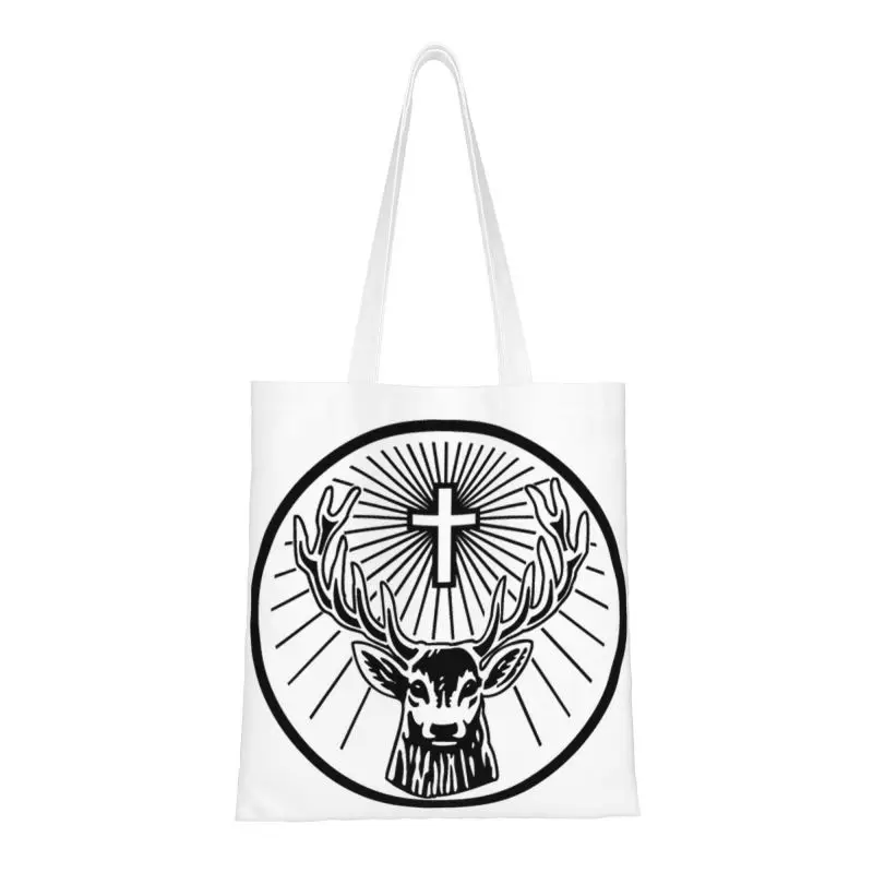 Divertente Stampa Jagermeisters Shopping Tote Bags Borsa Shopper A Tracolla In Tela Lavabile