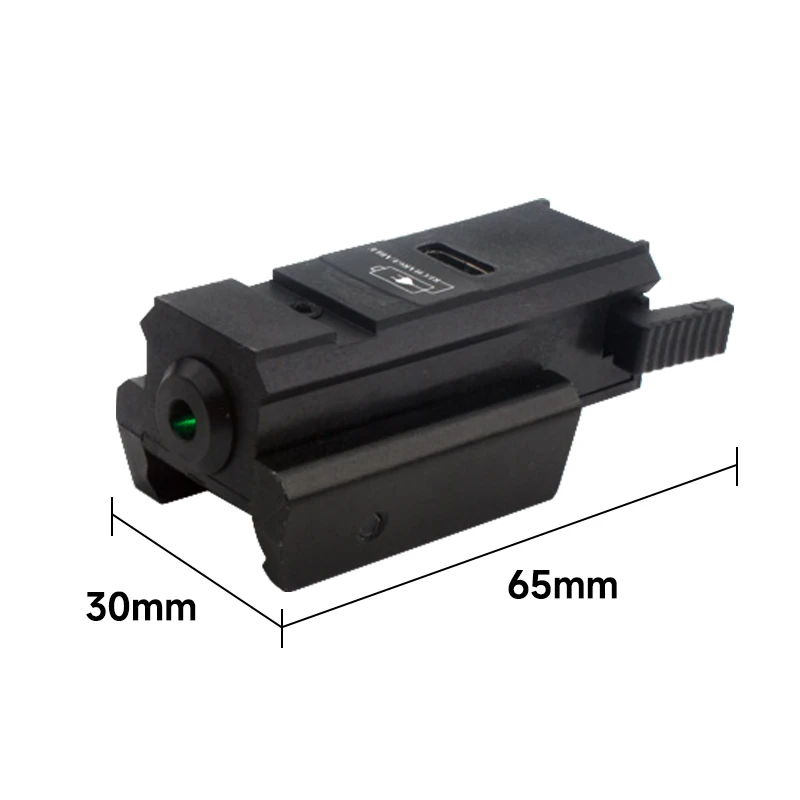 Weapons Gun Laser Sight Tactical Laser Pointer Airsoft Pistol 20mm Picatinny Hunting Rail 520-655nm Headgun Dot Scope