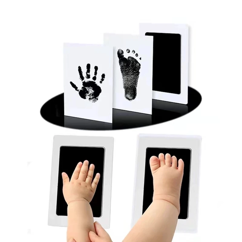 

Newborn Baby DIY Hand And Footprint Kit Ink Pads Photo Frame Handprint Toddlers Souvenir Accessories Paw Print Baby Shower Gift