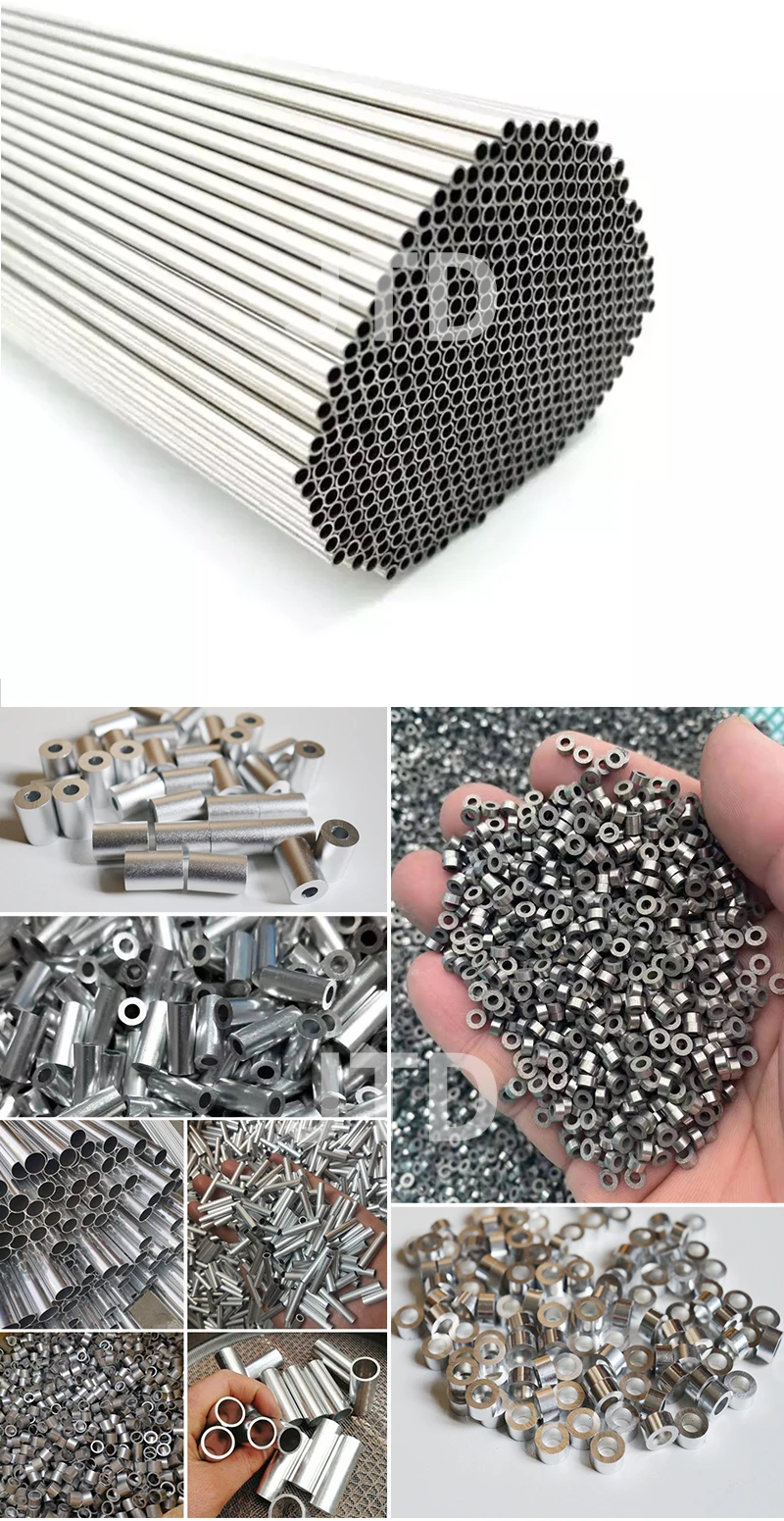 100mm long circular 6063 aluminum alloy pipe
