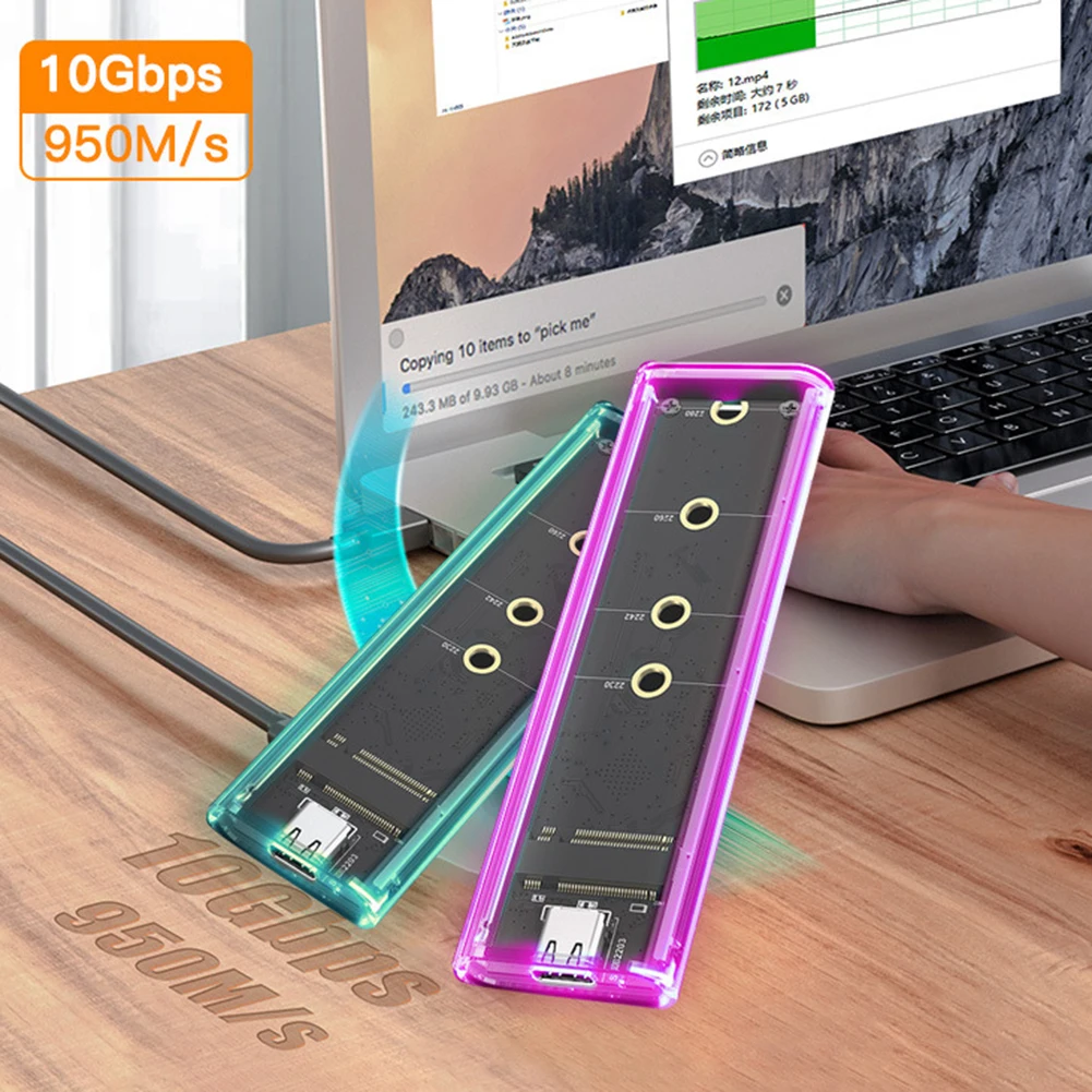 USB 3.1 Ÿ C ޴  SSD ̽, M.2 NVMe NGFF ָ Ʈ ̺ ̽, RGB Ʈ M Ű B Ű, M.2 2230 2242 2260 2280