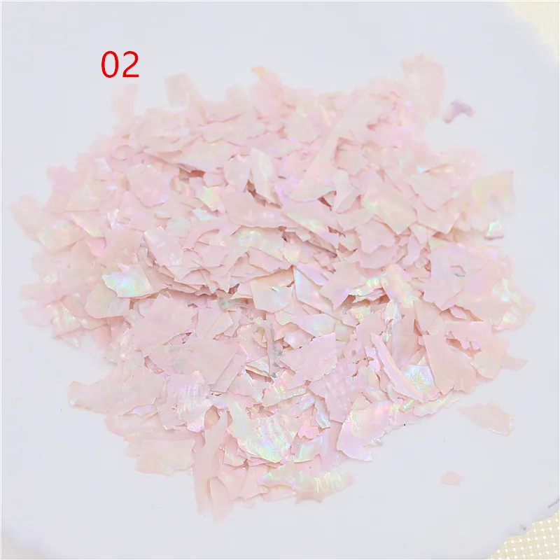 10g/봉지 보하이 베이 전복 껍질 조각 네일아트 글리터 불규칙 전복 네일아트 슬라이스 화려한 조개껍질 네일아트 스팽글