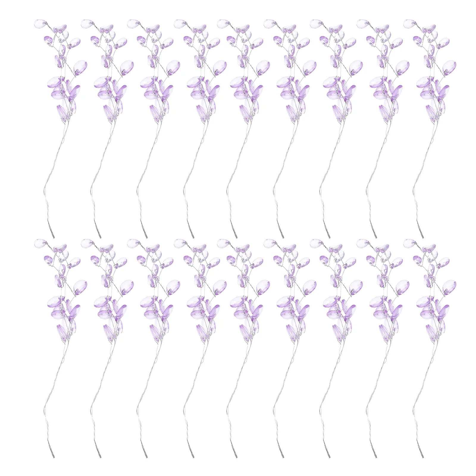 

Stems 16cm Artificial Bouquet Acrylic Bead Drops Spray For Wedding DIY Craft (White/Purple/Blue/Pink/Red)