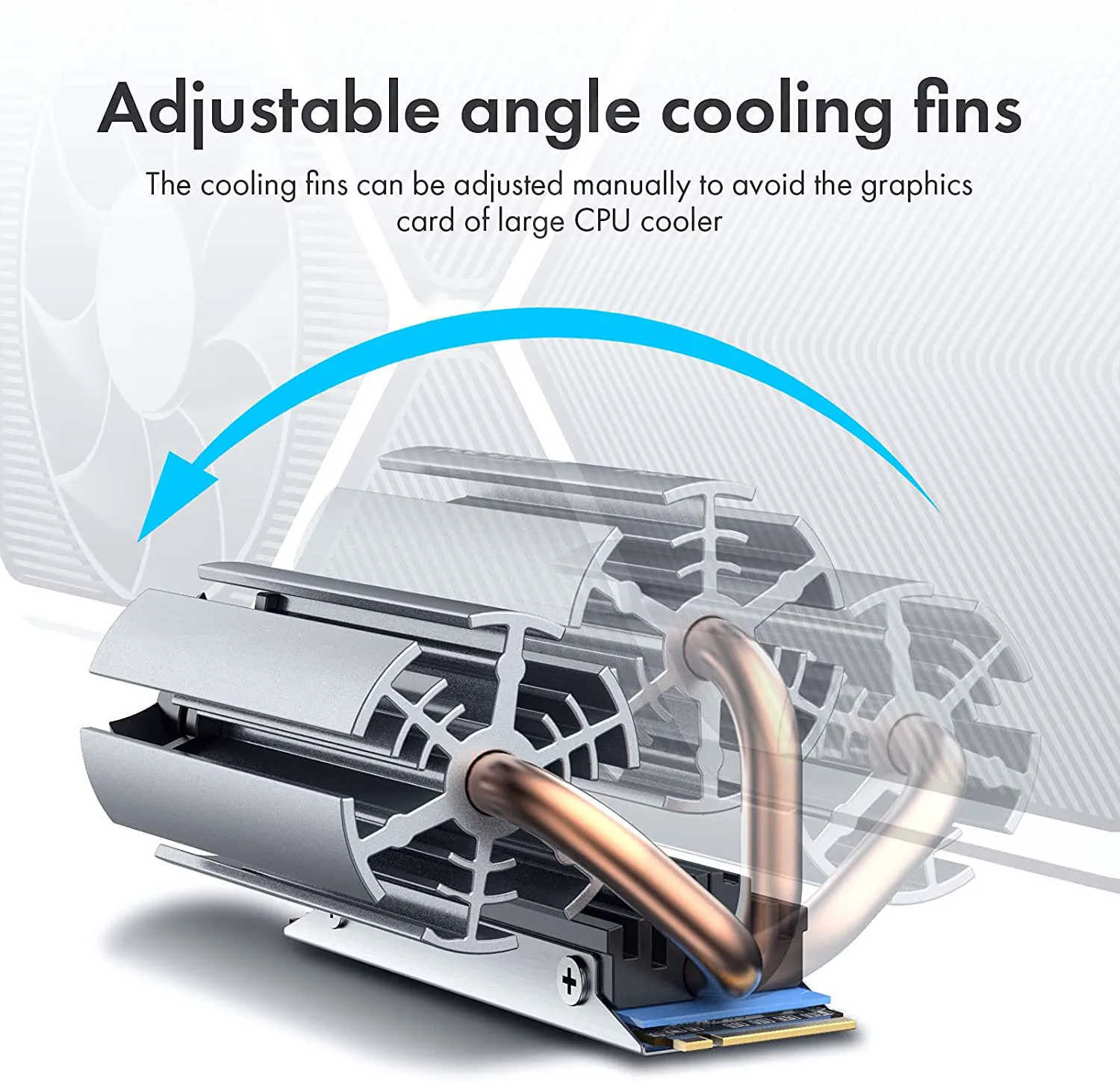 Ssd Foguete Dissipador de Calor Construído com Ajustável Pwm Ventilador Refrigeração Silicone Therma Almofadas Cooler para m2 Nvme 2280 Ssd M.2 - Imagem 5