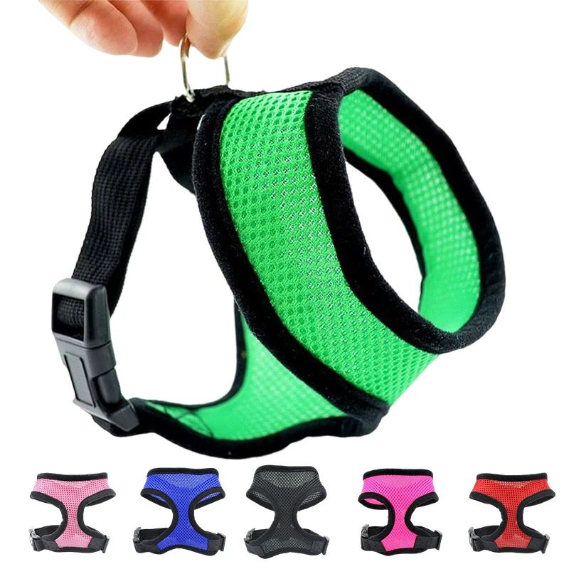 Pets Dog Harness For Small Dogs Cats No Pull Breathable Mesh Chest