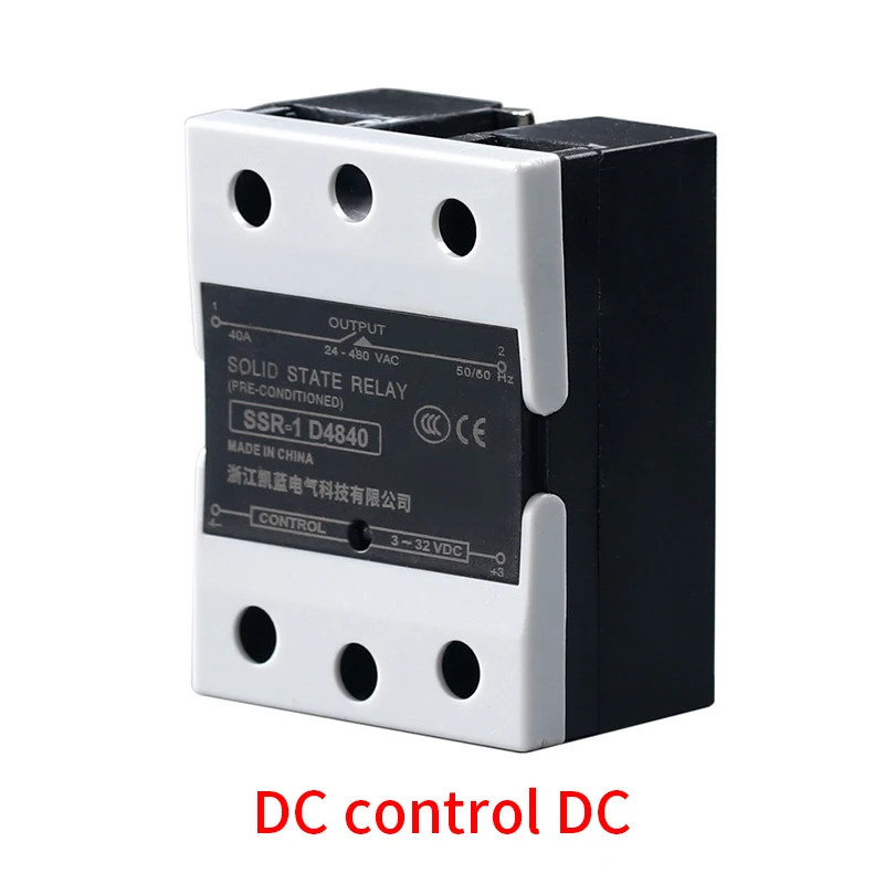 SSR DC Control Single Phase 60DD 80DD 100DD 4-32VDC Input 24-480VAC Output Zero Cross Solid State Relay |